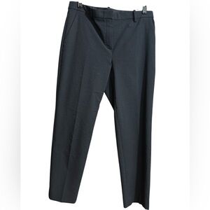 Theory Slim Cropped Seer Sucker Classic Black Textured Trousers